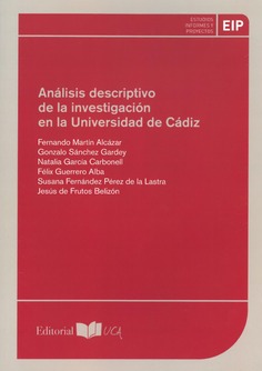 Análisis descriptivo de la investigación en la Universidad de Cádiz